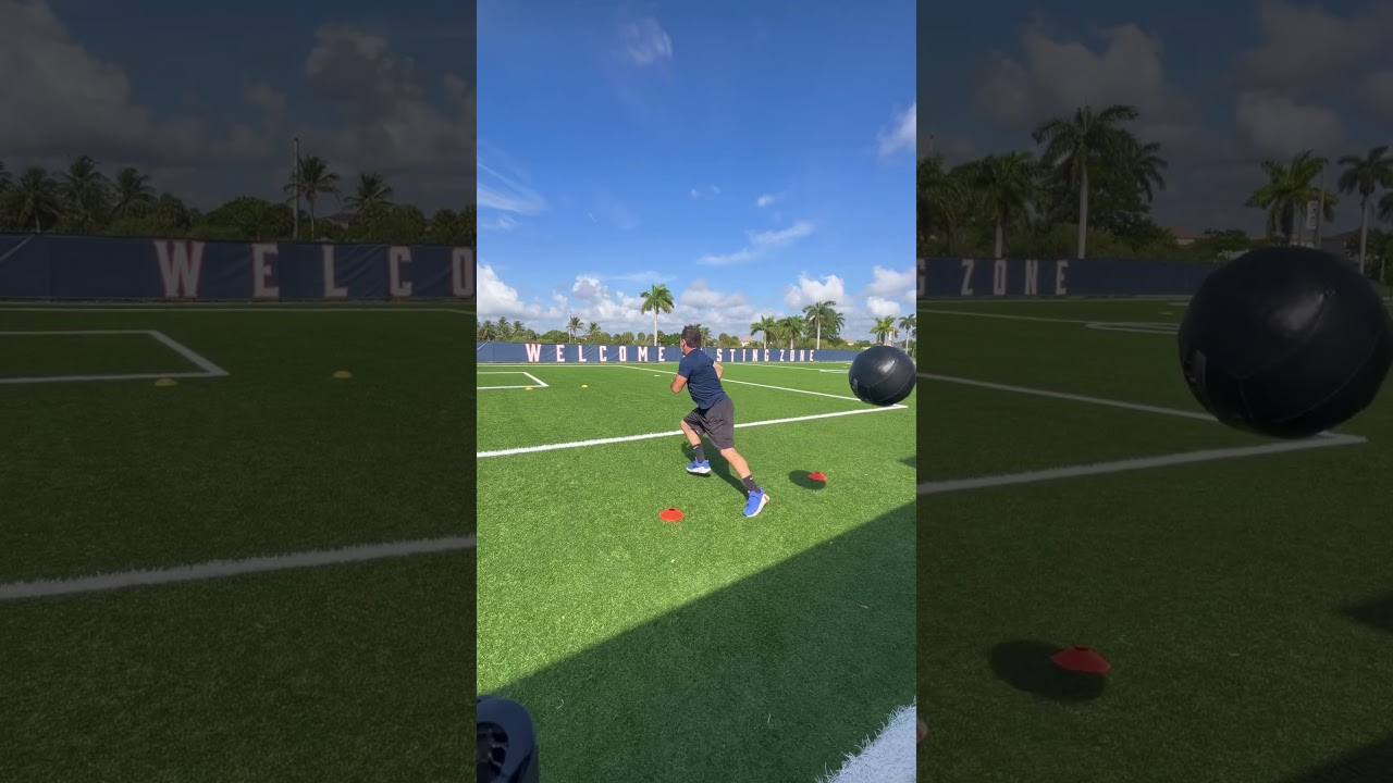 Medball OH Rotational Throw + Sprint