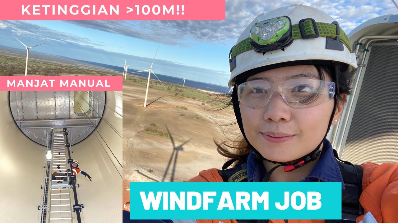 KERJA DI KETINGGIAN 100M RASANYA??😳 (LADANG ANGIN AUSTRALIA🇦🇺)