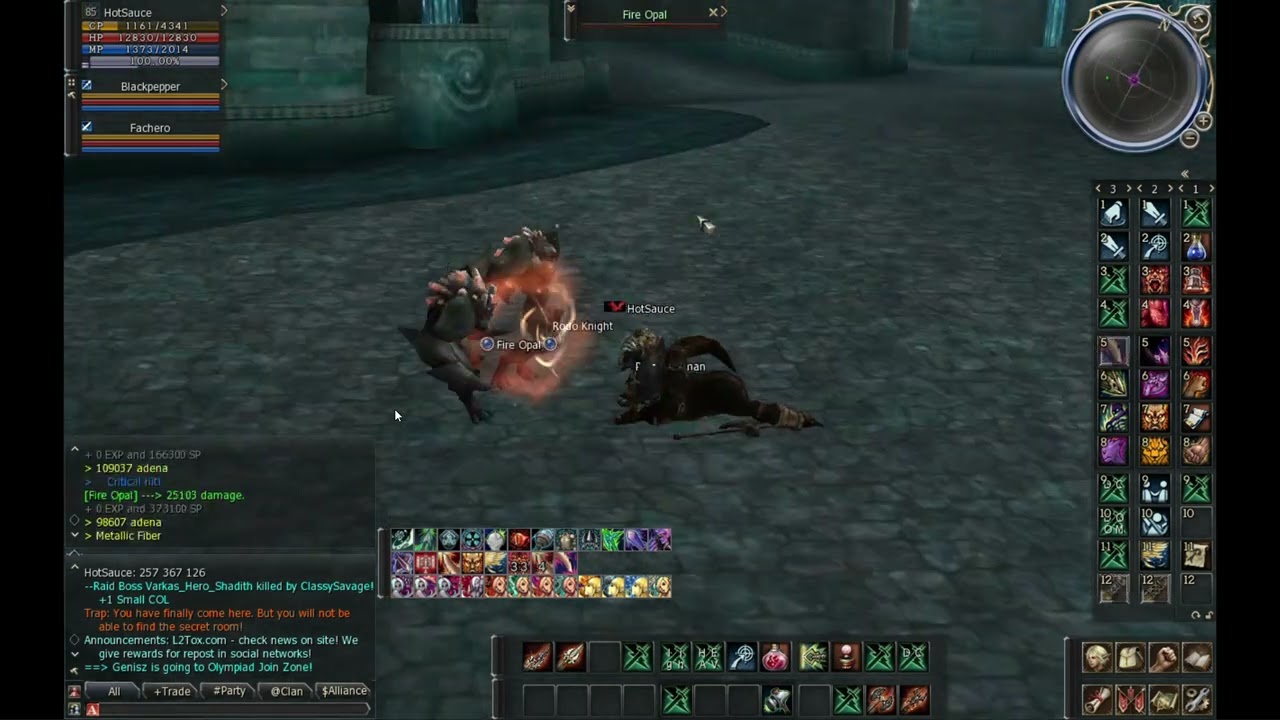 L2Tox - Raid Boss Darnel Instance Part 1 (Blue Crystal)
