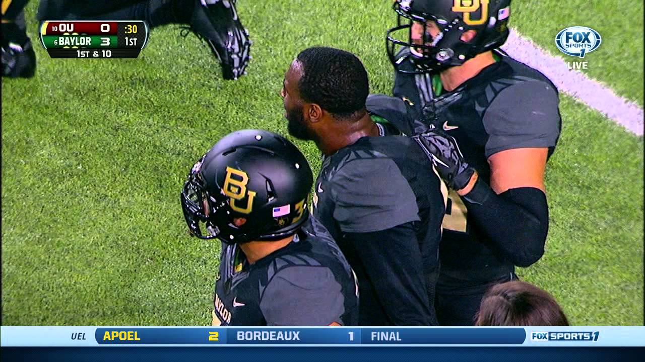 KJ morton hit on Oklahoma receiver sterling shepard