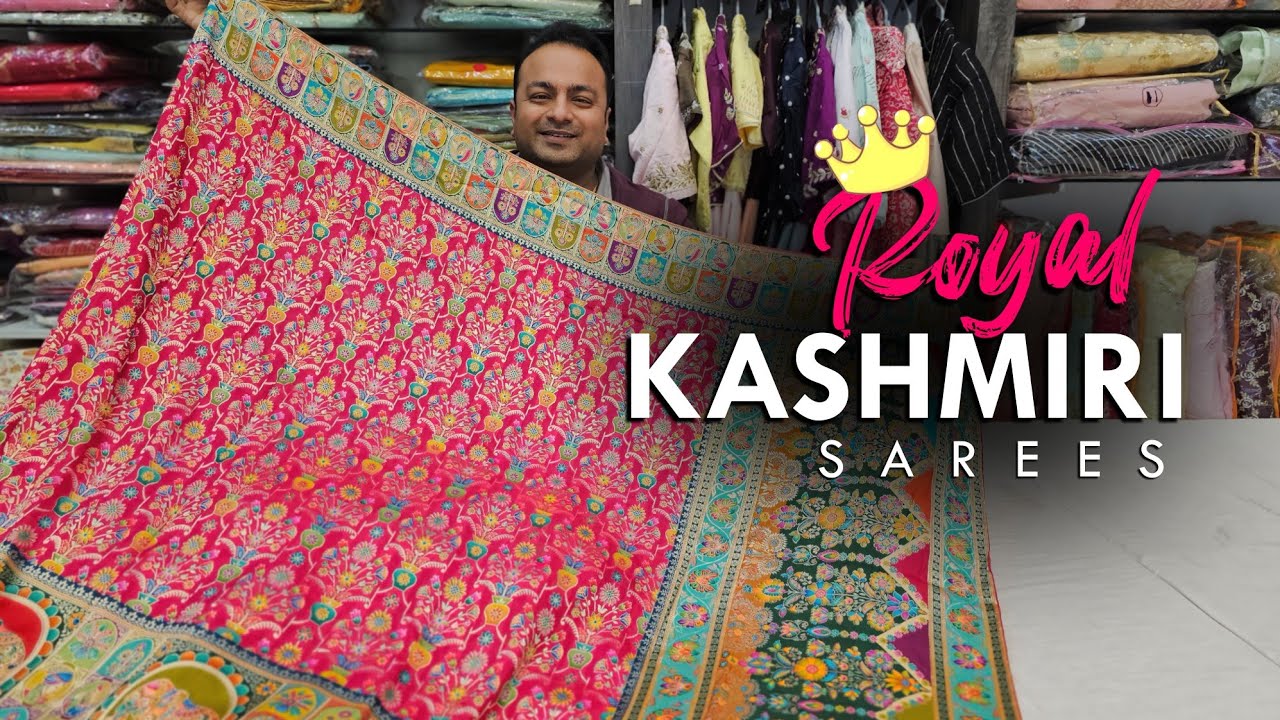 🔥Chitra Fashions New Party Wear Royal Kashmiri Pashmina Work Saree #silksareeonline #pashminasaree