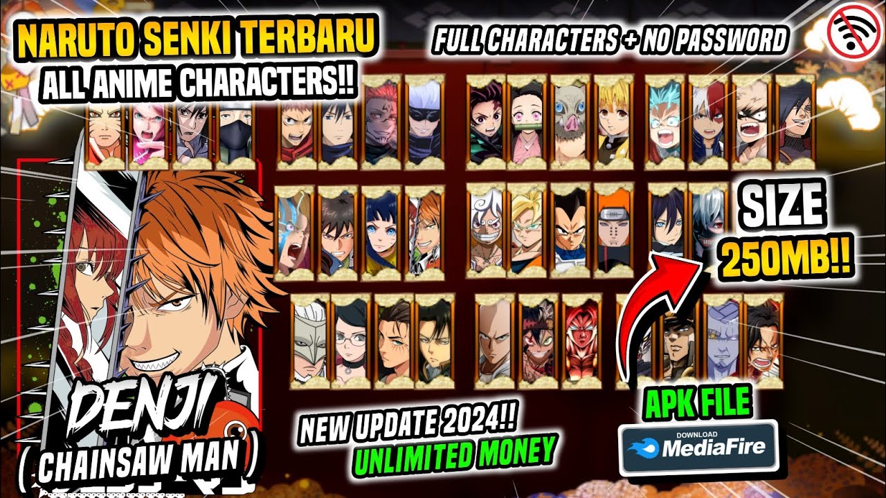 KEREN‼️Naruto Senki Mod War Of Anime Terbaru 2024!! Full Characters Android