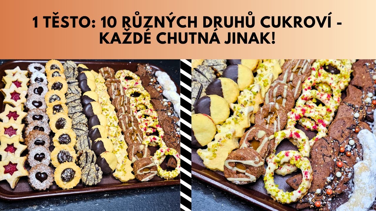 1 těsto: 10 různých druhů cukroví - každé chutná úplně jinak!