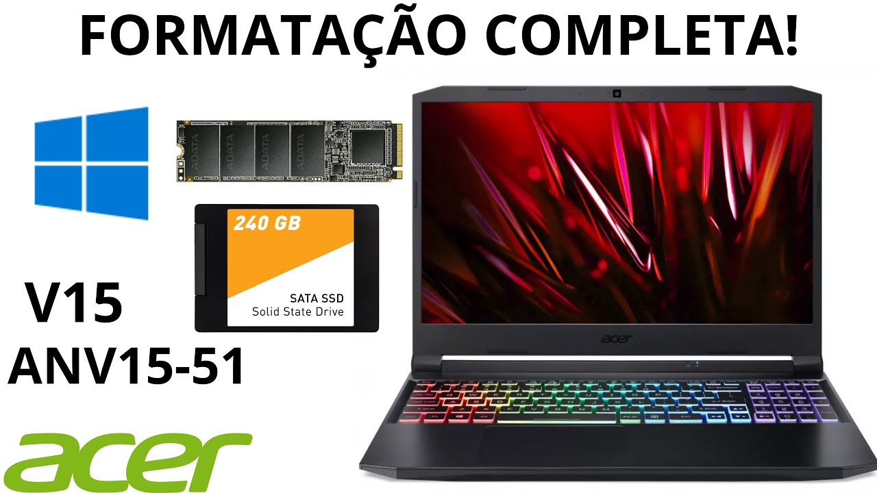 🧑‍💻 COMO FORMATAR NOTEBOOK ACER NITRO V15 ANV15-51