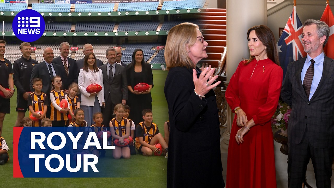 Danish Royalty tours the MCG | 9 News Australia