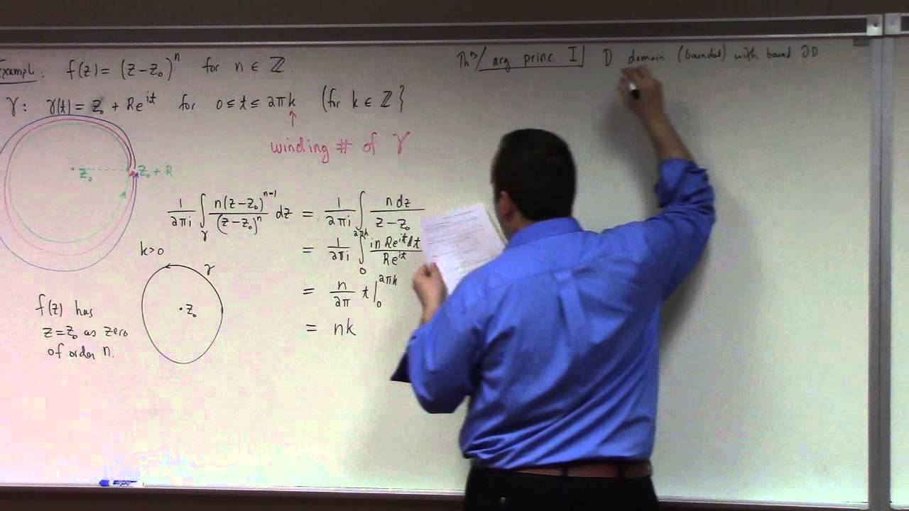 Complex Analysis: Lecture 33: argument principal, Rouche's Theorem
