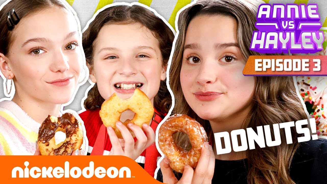 Annie & Hayley LeBlanc Make DONUTS! (ft. Jayden Bartels) Annie vs. Hayley: Ep 3 | Nick