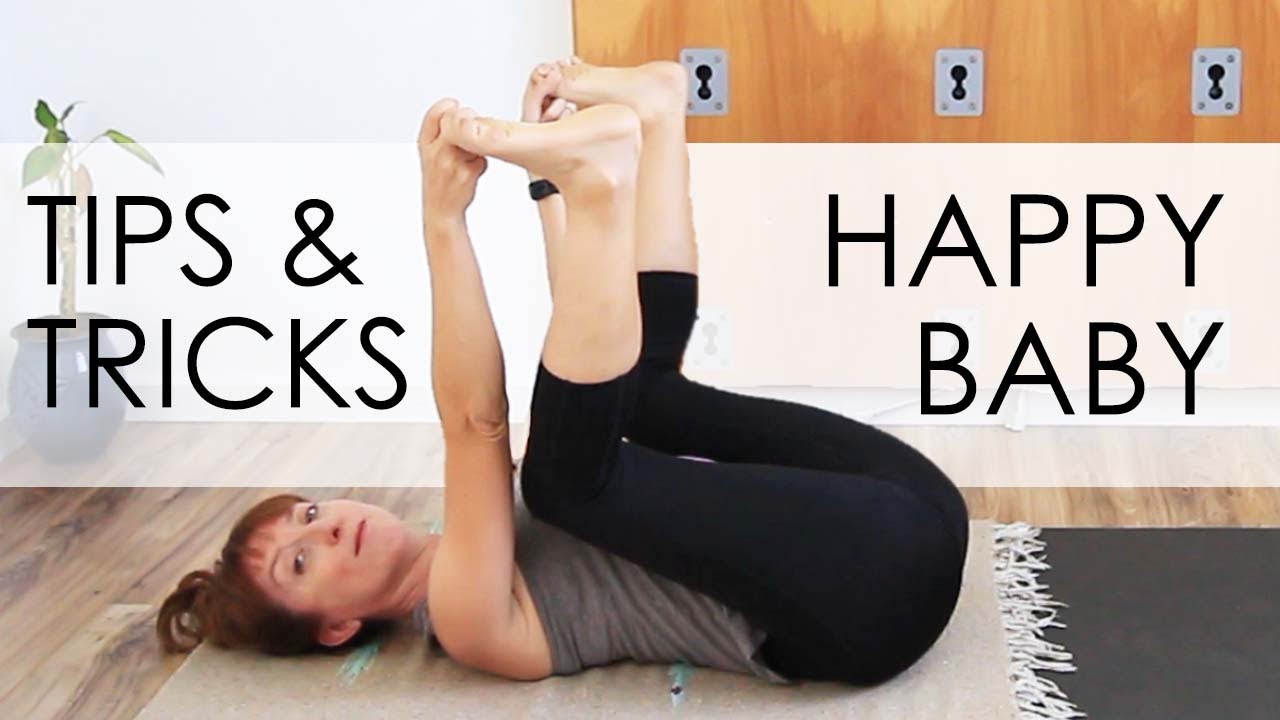 How to do Happy Baby Pose [Ananda Balasana]  in Yoga, modifications and variations for beginners