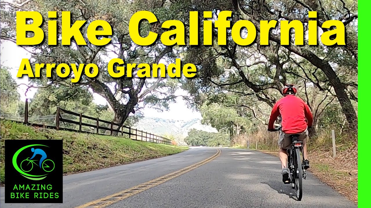 60 Minute Virtual Bike Ride | Arroyo Grande California | Cycling Workout | Travel Video