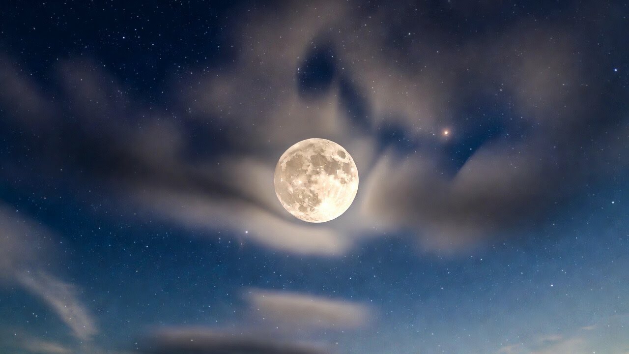 Night Sky Sleep Music – 1 Hour | Deep Calm Under the Moon 🌙✨