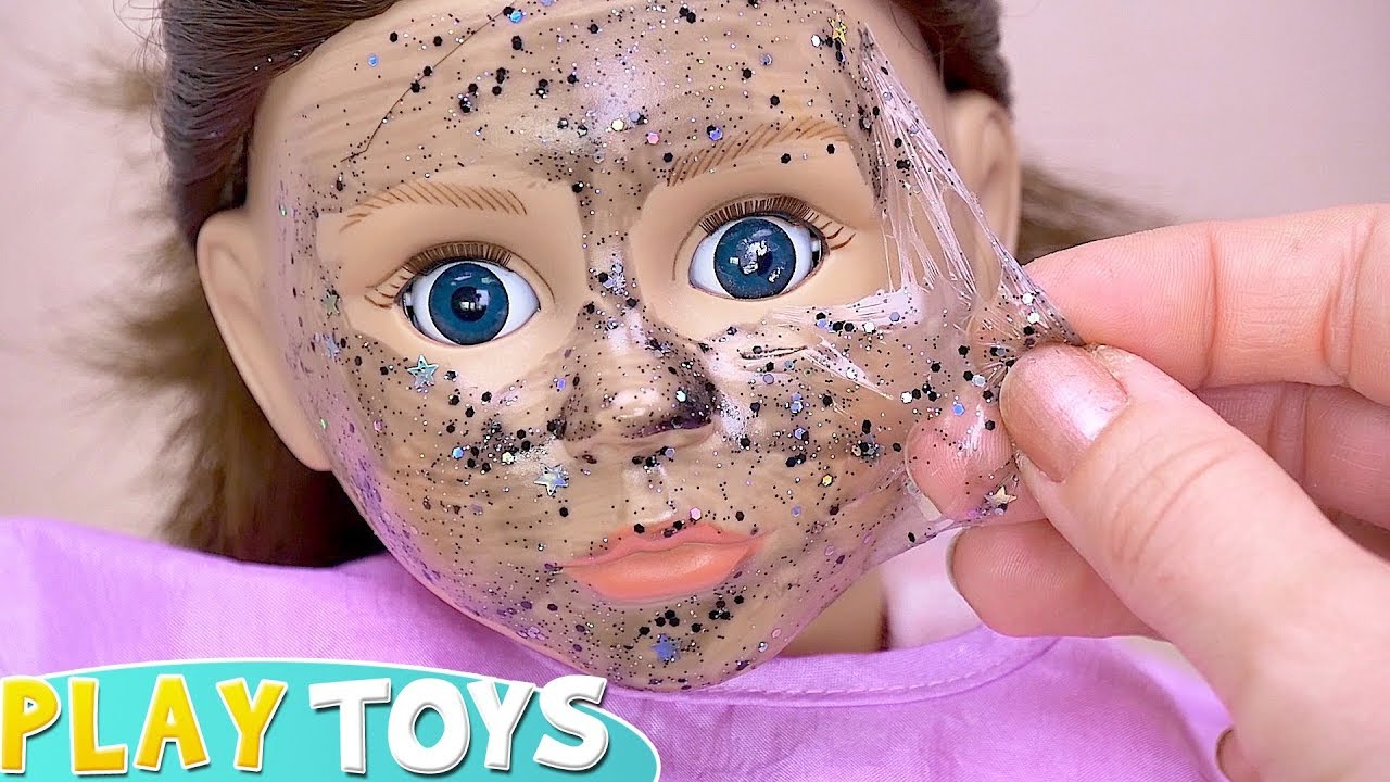 Baby Doll Glitter Face Mask! Play Toys beauty routine