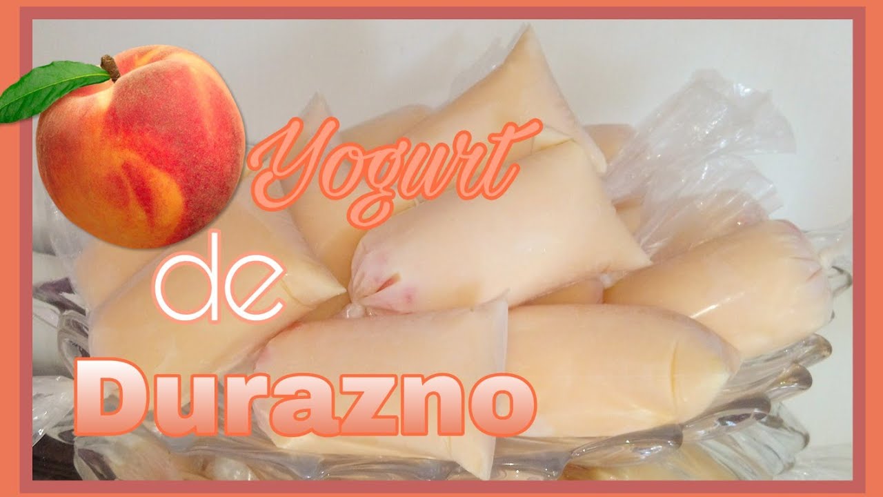 Bolis De YOGURT De DURAZNO Tipo NIEVE (HELADOS o Hielitos)
