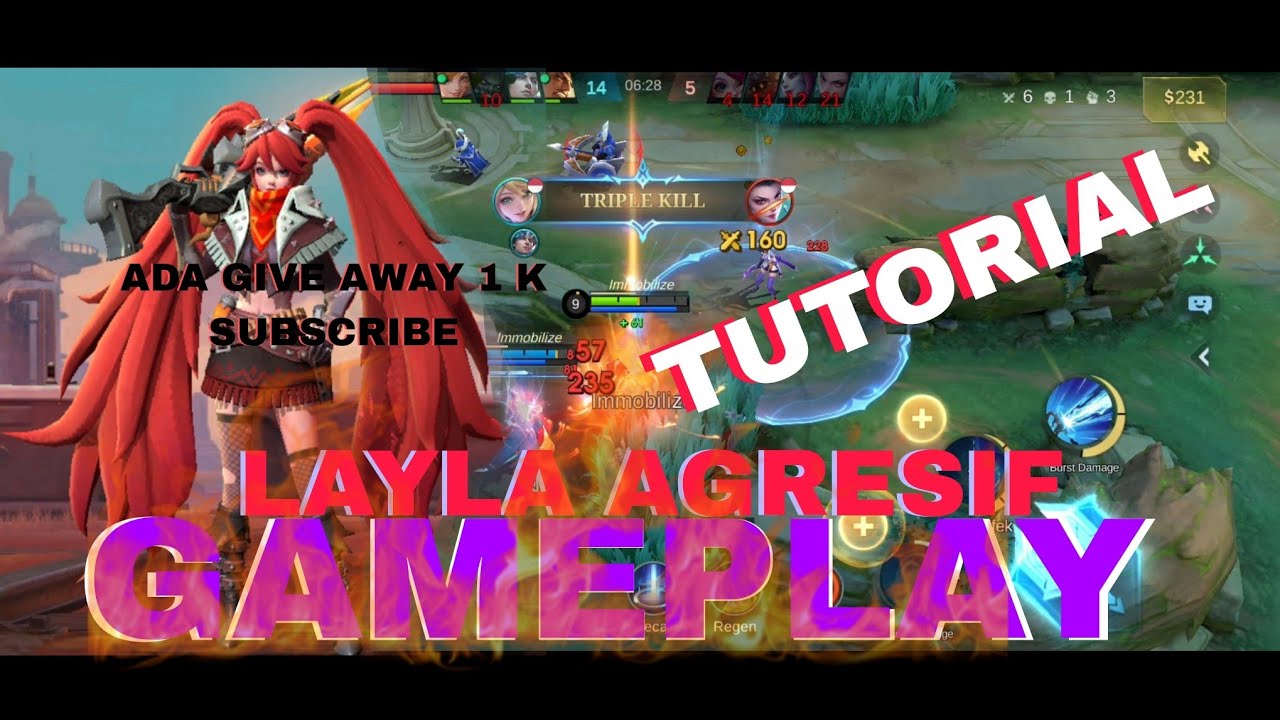 TUTORIAL LAYLA AGRESIF GAMEPLAY TANK JADI LEMBEK