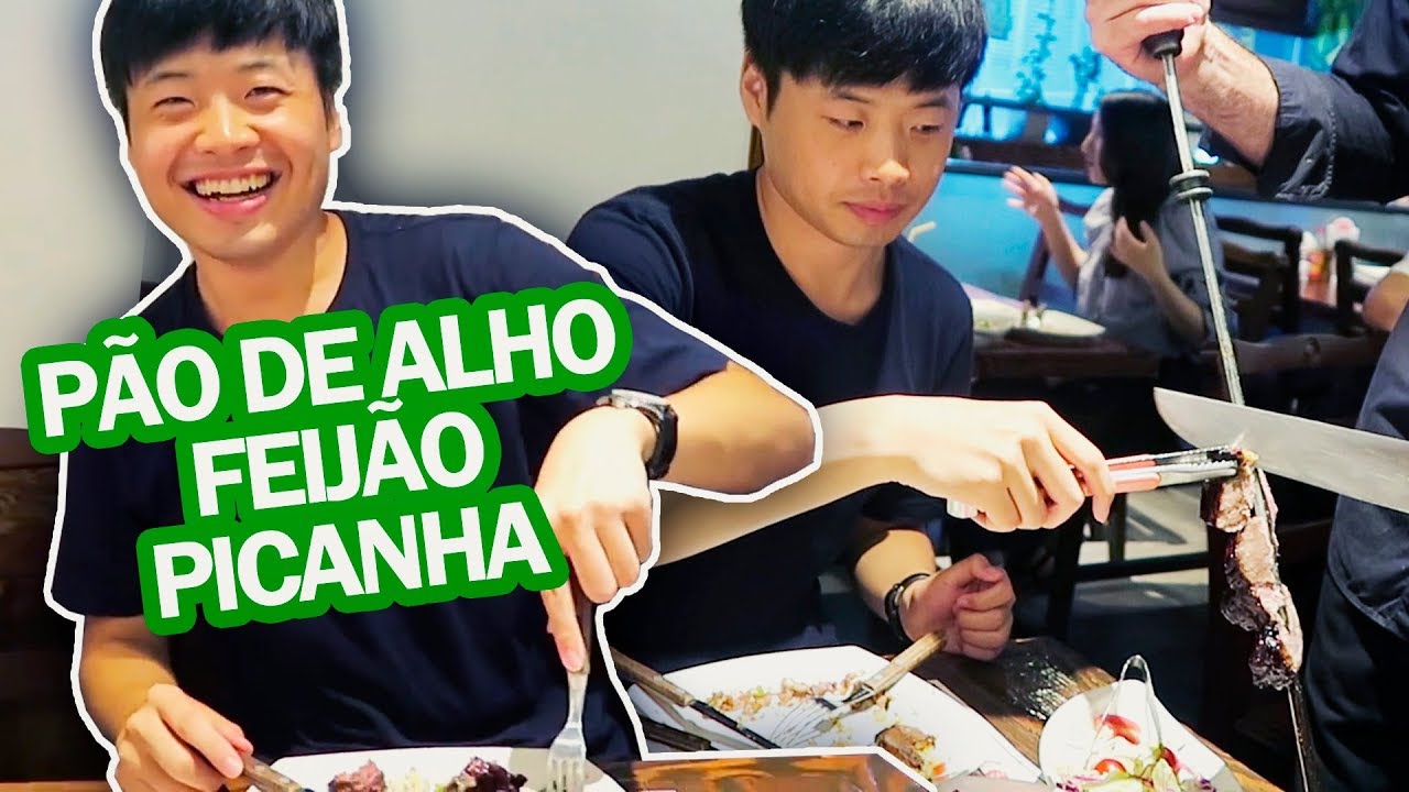 LEVEI MEU AMIGO COREANO PARA COMER CHURRASCO BR