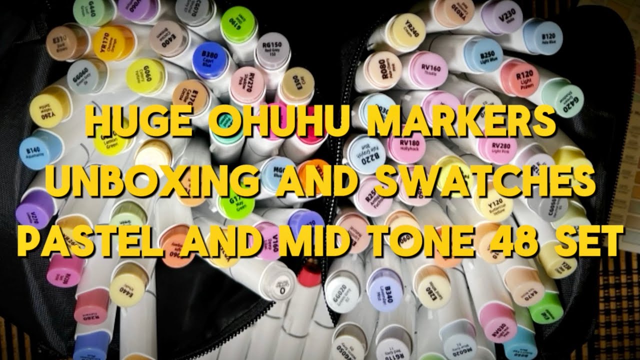 Ohuhu Marker Haul! 🎨 Unboxing & Swatching Pastel + Mid-Tone 48 Set | Best Markers for Artists