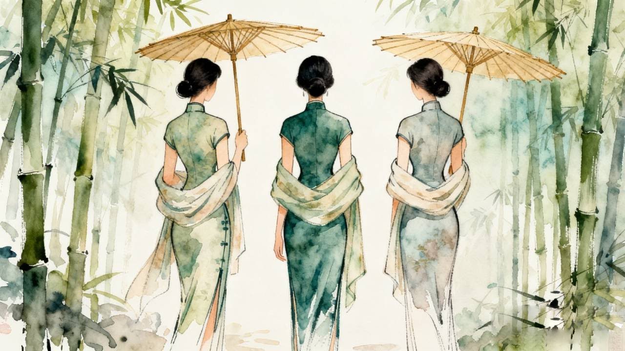 The simplest ink painting technique can also draw 5 different beauties ！ #Original work