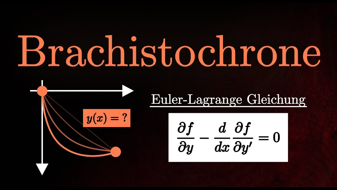 The Brachistochrone - Euler-Lagrange equation, calculus of variations (physics)