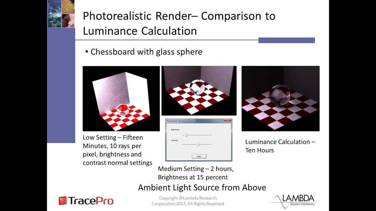 TracePro Photorealistic Rendering - Introduction