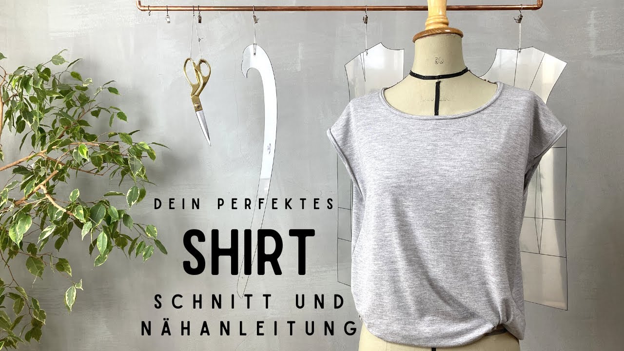 ✂️ Shirt Schnittmuster nach eigenen Ma&szlig;en / Shirt n&auml;hen / Schnittkonstruktion und N&auml;hanleitung