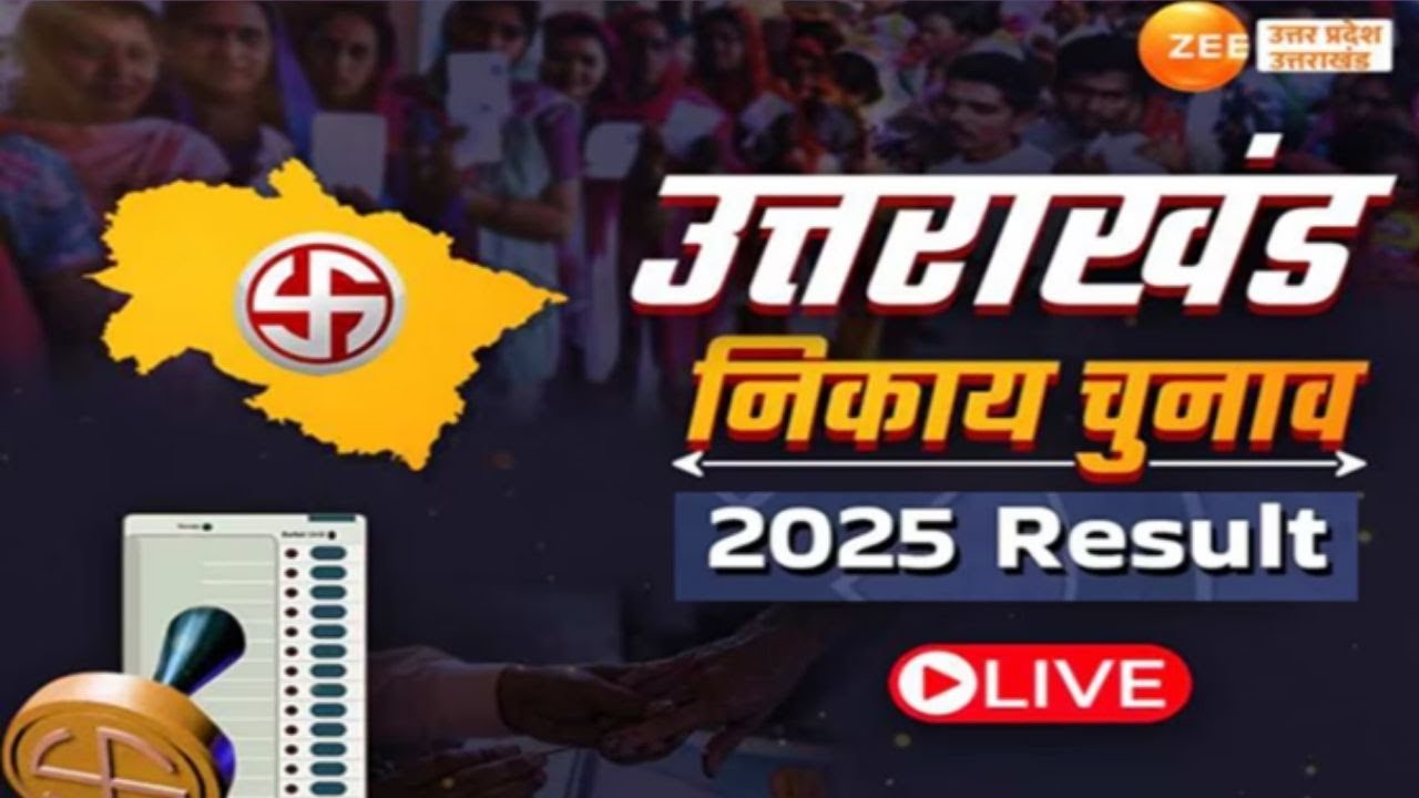 Uttarakhand Nikay Chunav Result LIVE Updates: उत्तराखंड निकाय चुनाव 2025 के नतीजे LIVE  | Zee UP UK