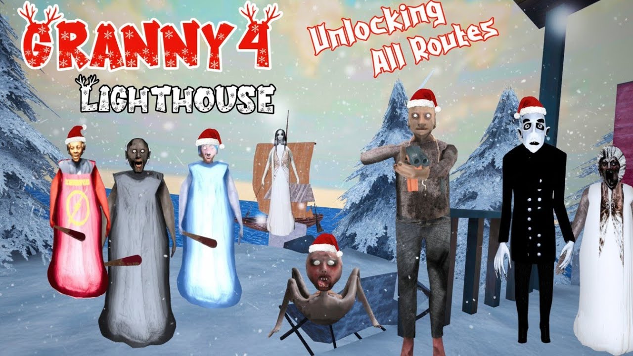 Granny 4 Lighthouse Unlocking All Routes - Full Gameplay 