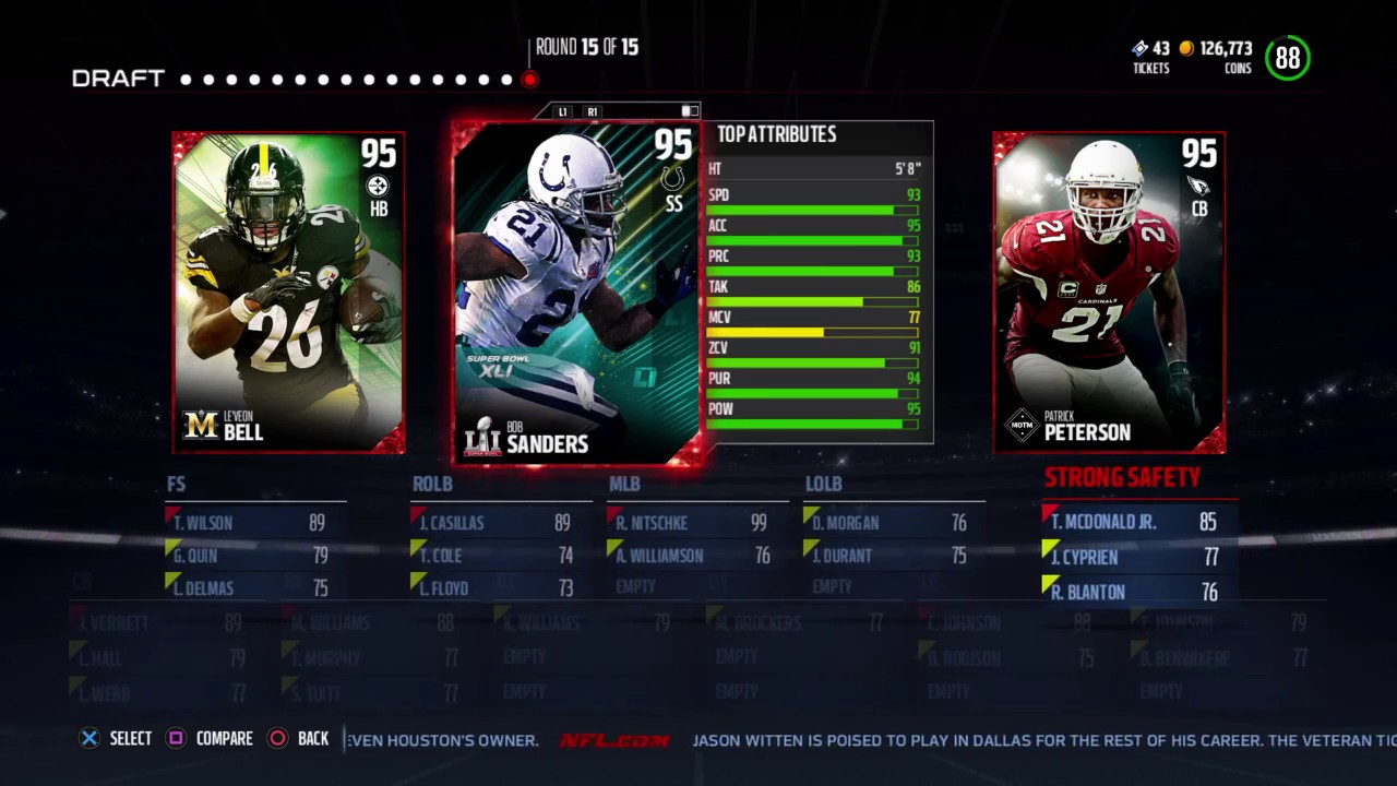 HOLY 99 OVERALLS! MY BEST DRAFT CHAMPIONS DRAFT EVER!!! Madden 17 Draft Champions