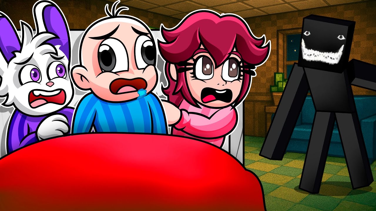 Un EXTRAÑO se METIÓ en NUESTRA PIJAMADA 🛏️ 👀😱 BEBÉ NOOB en MINECRAFT