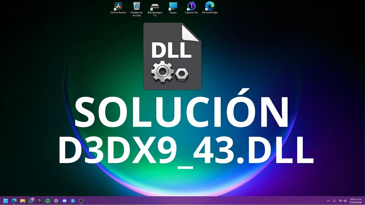 SOLUCIÓN: Falta d3dx9_43.dll en Windows 10 y 11 (Rápido y Seguro)