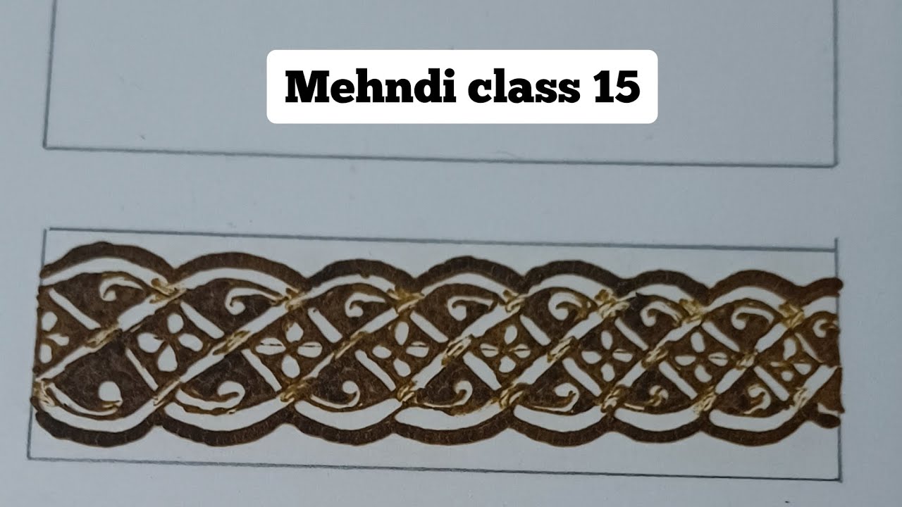 Easy way to draw border with mehndi #beginnermethod #easytrick #mehndi 