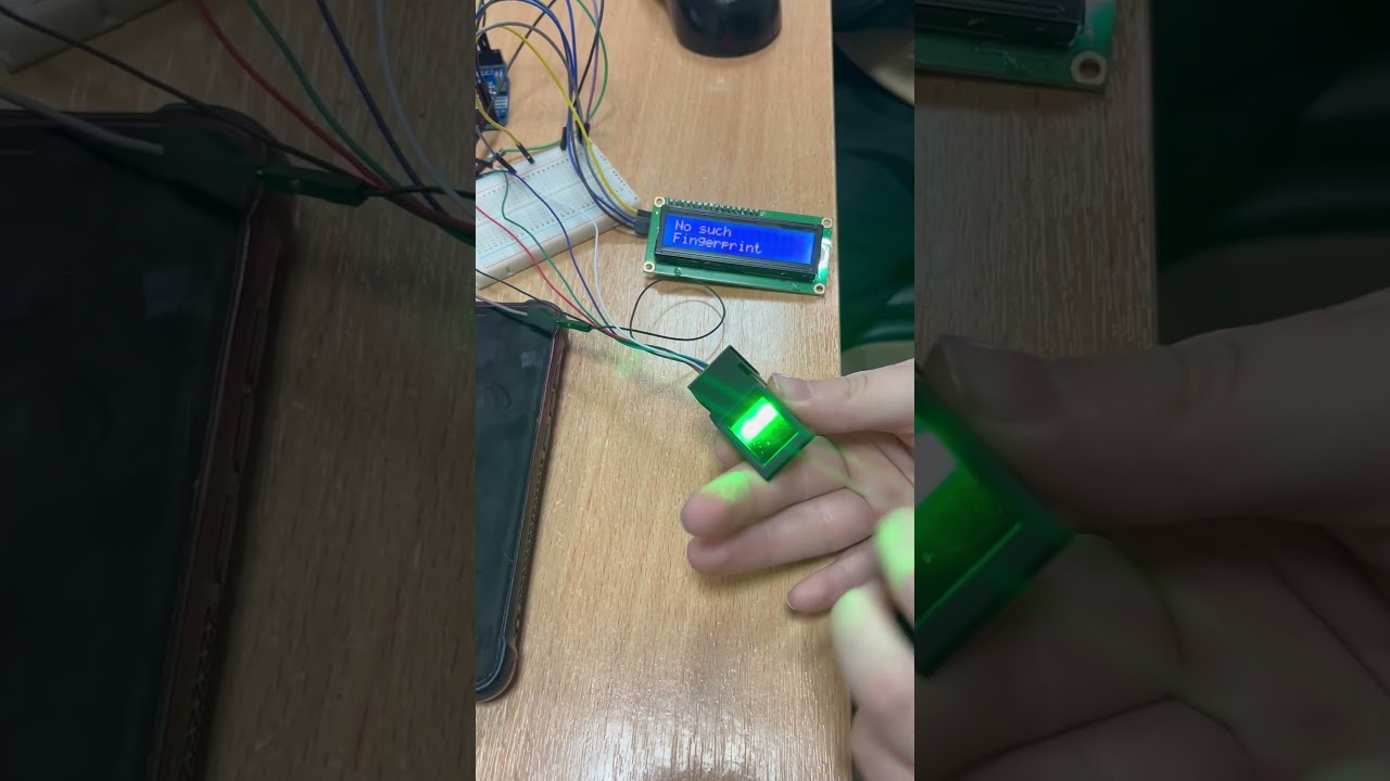 Arduino fingerprint sensor and lcd display #arduino #electronic #robot #sensor