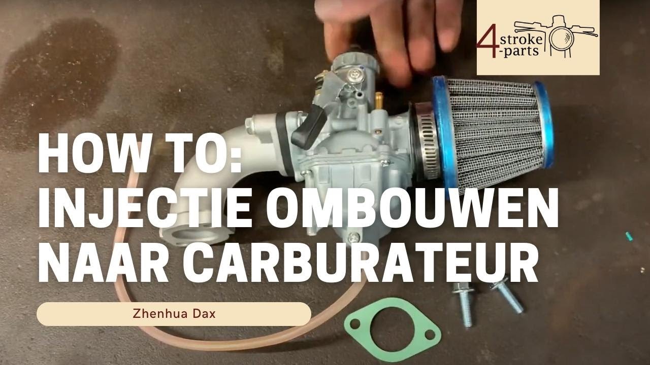 4takt injectie ombouwen naar carburateur. Uitleg aan de hand van een Zhenhua Dax.