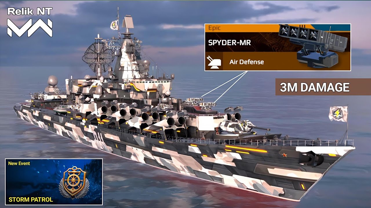 Varyag With 11x Spyder MR - After Bug Fixed | Storm Patrol Review - Modern Warships 