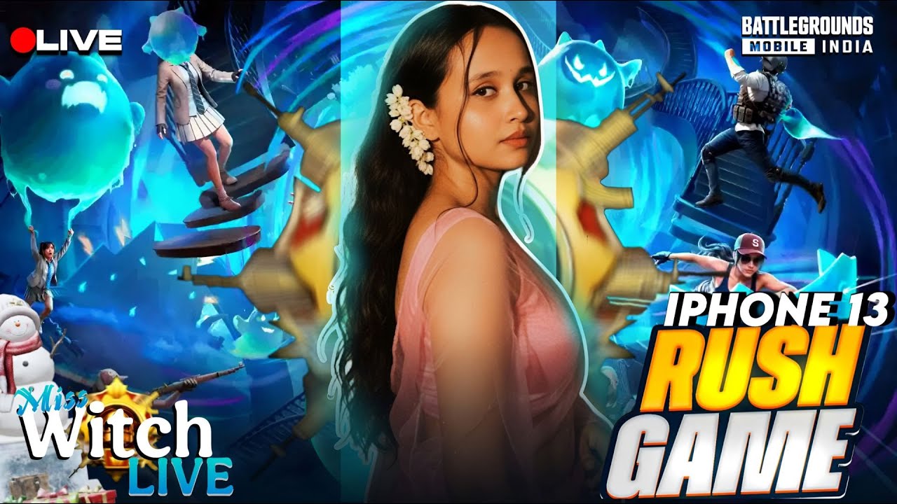 RUSH GAMEPLAY W MISS WITCH LIVE | BGMI LIVE | #shorts #short #shortsfeed #iphone13 #girlgamer #bgmi