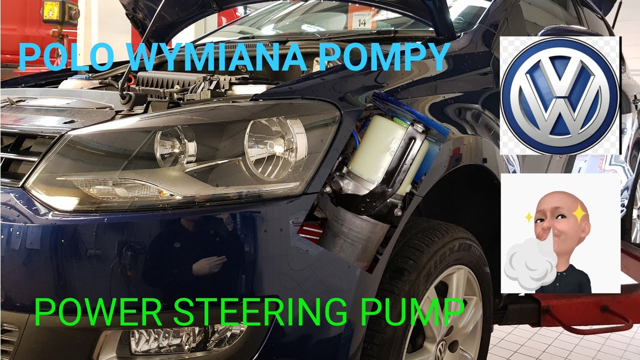 VW Polo 6R wymiana pompy wspomagania. POWER STEERING PUMP
