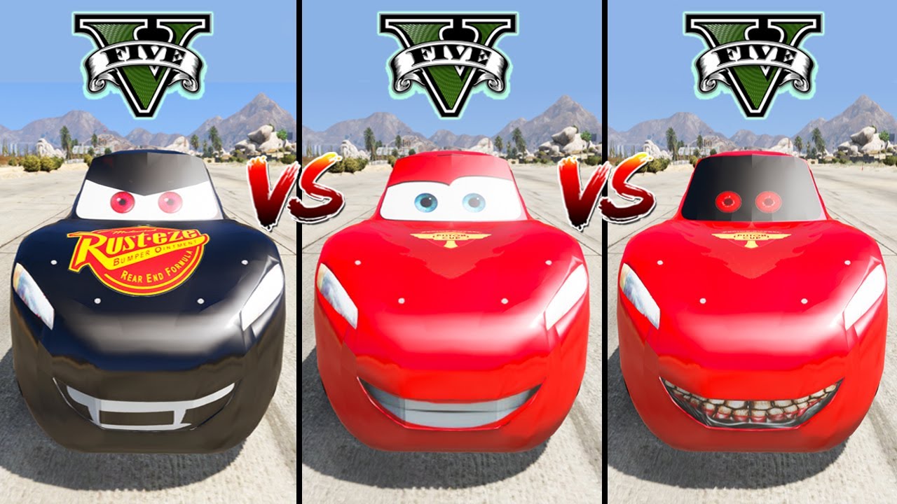 Lightning McQueen VS Evil McQueen Vampires VS Lightning McQueen.EXE in GTA 5 - Which is best?