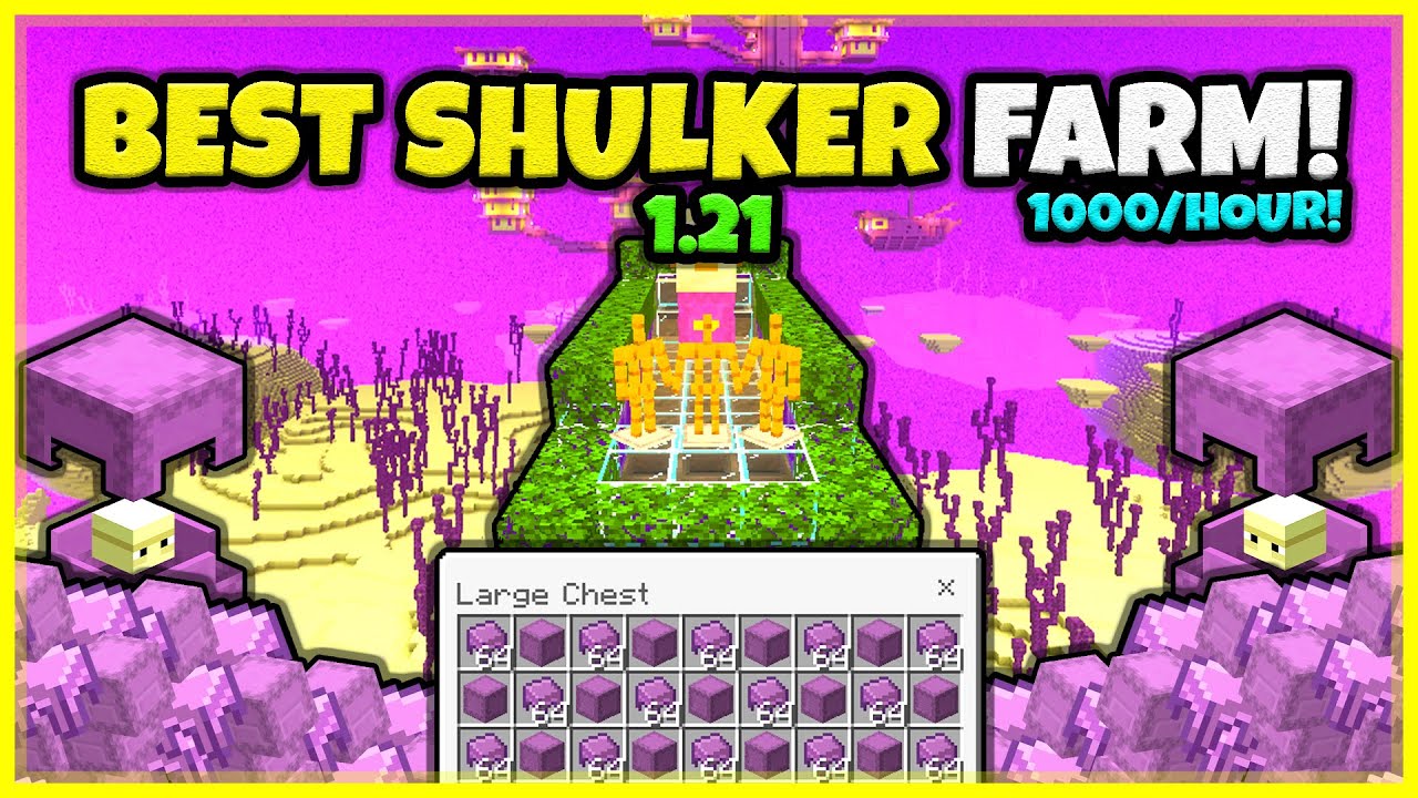 BEST SHULKER FARM EVER!! 1000/Hour! In Minecraft Bedrock 1.21