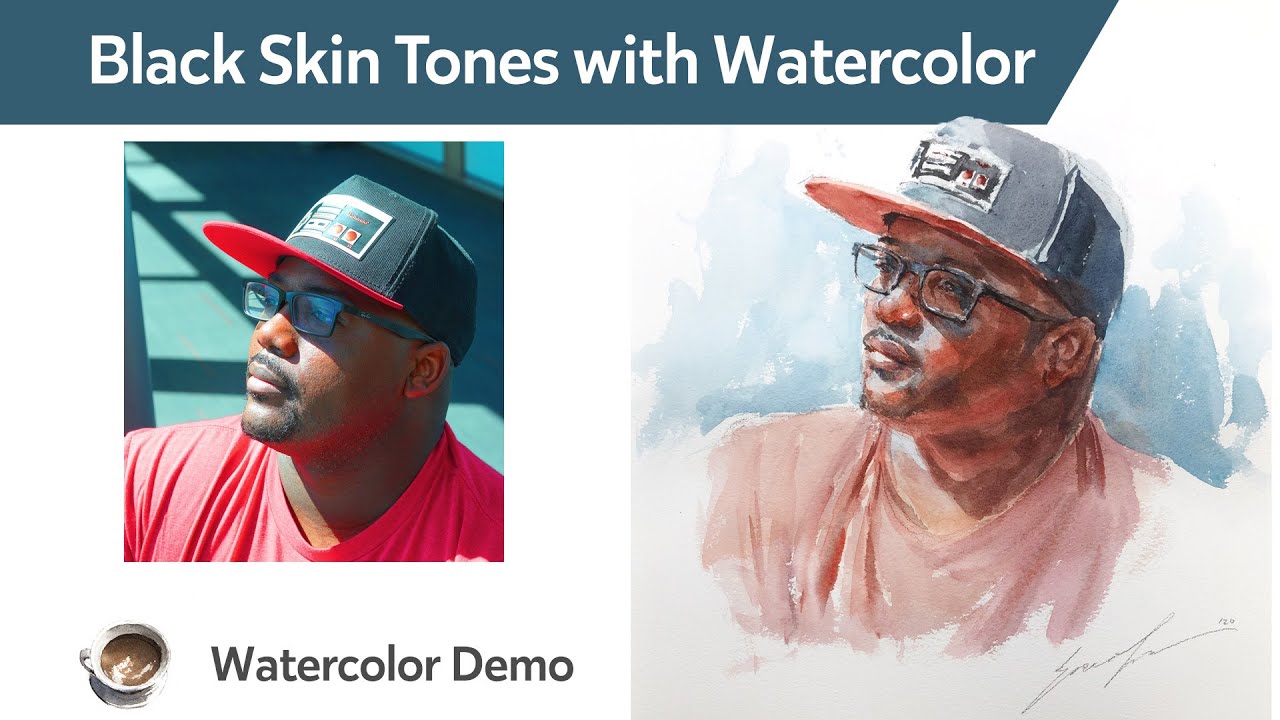 Black Skin Tones with Watercolor