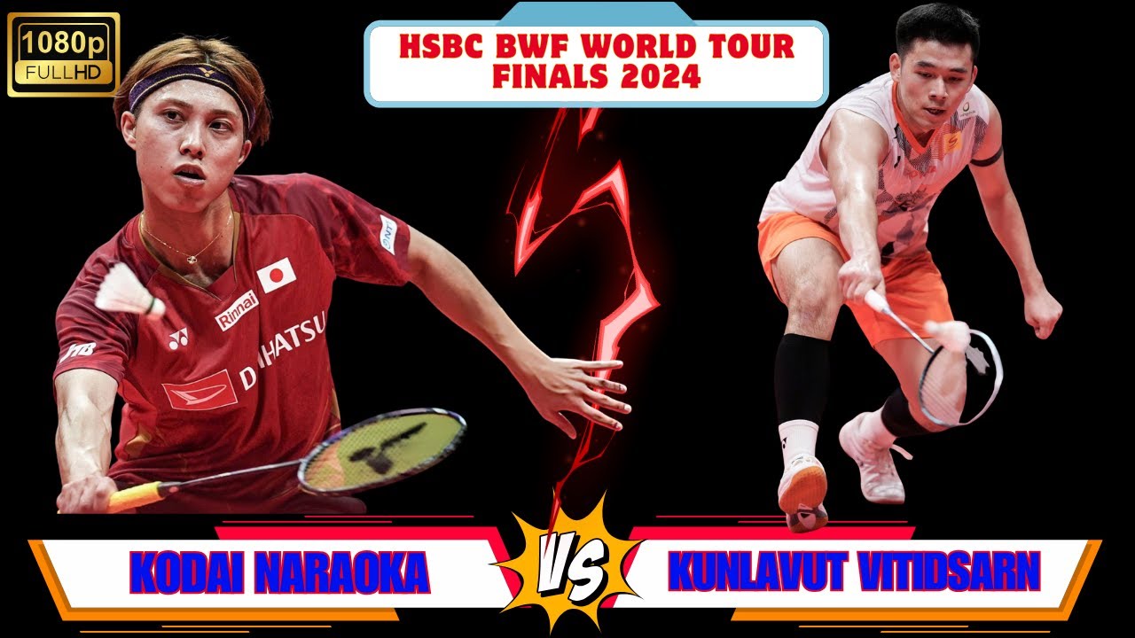 Кулавут Вититсарн vs Кодай Нараока | Финал мирового тура HSBC BWF 2024 г.