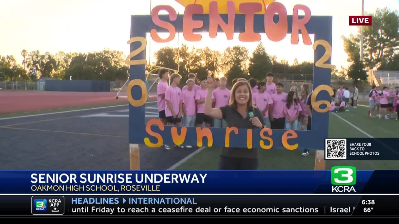 Roseville students get up early for ‘Senior Sunrise’ to mark the first day of school