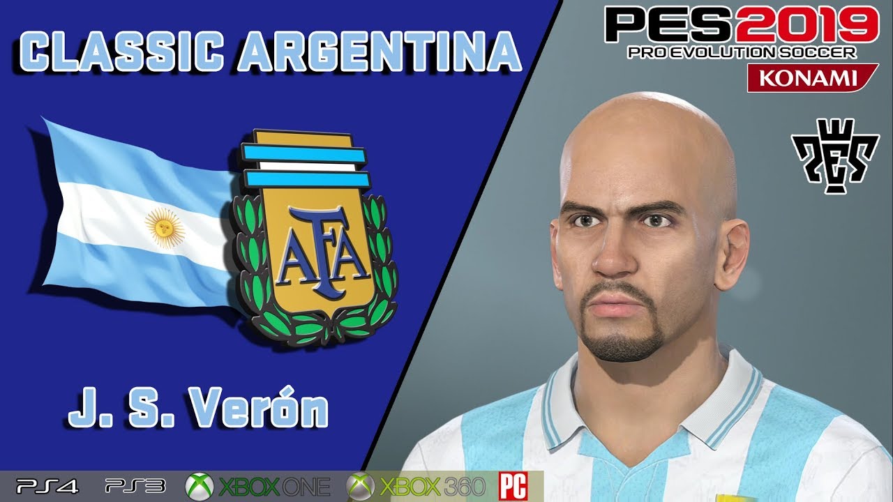 J. S. VERÓN  face+stats  (Classic Argentina) PES 2019