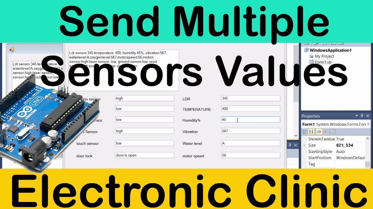 how to split a string message and access the sensors values sent from Arduino to visual Basic