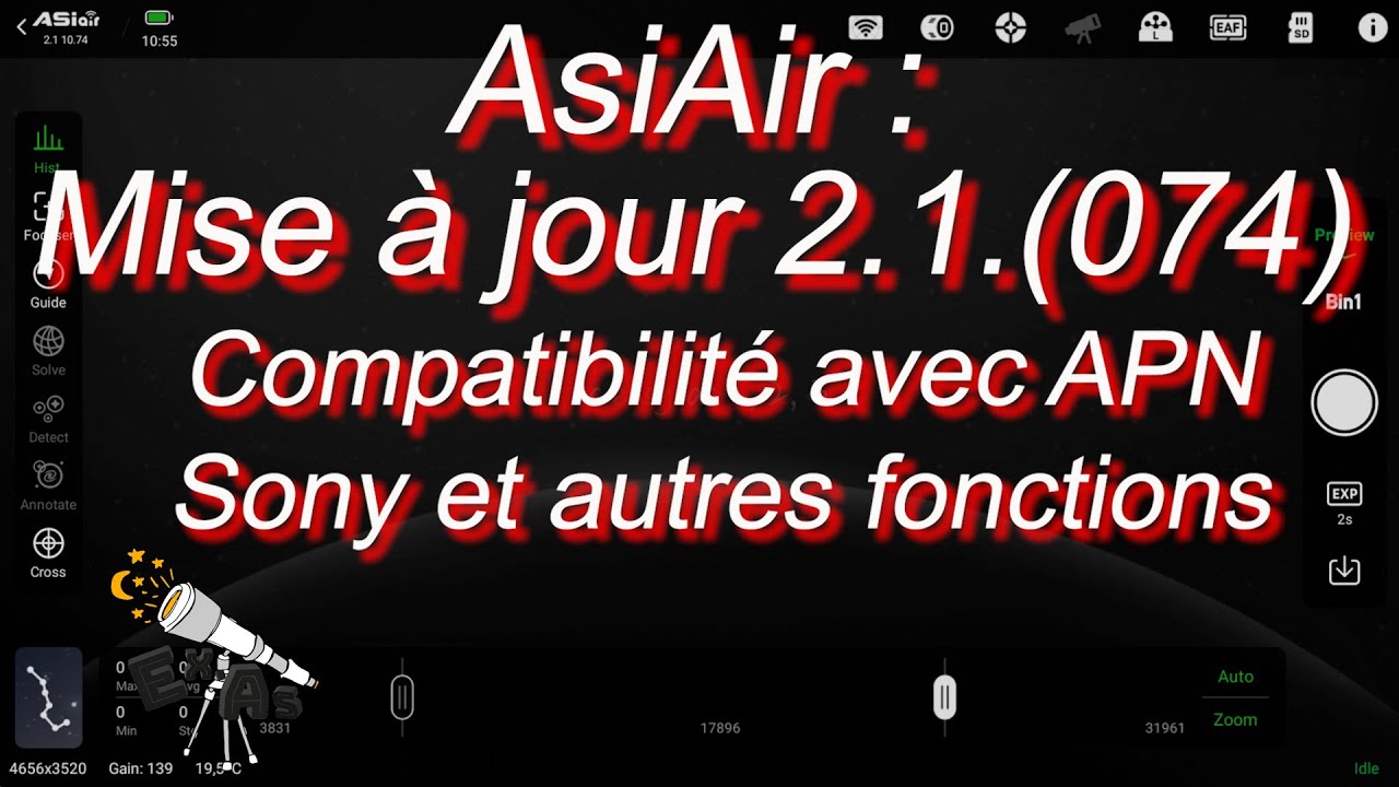 AsiAir mise à jour 2.10.74