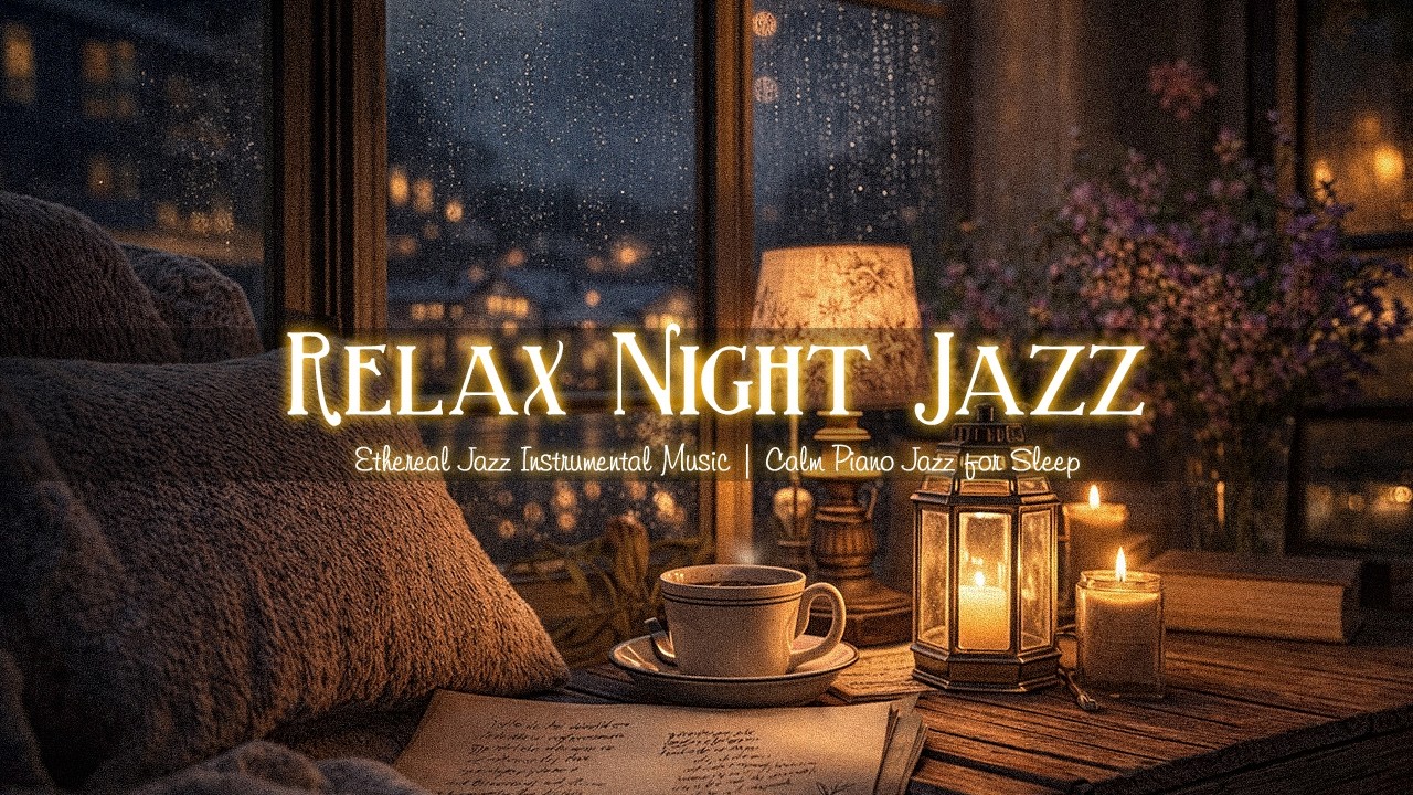 Jazz Night for Stress Relief, Relax | Ethereal Jazz Instrumental Music | Calm Piano Jazz for Sleep
