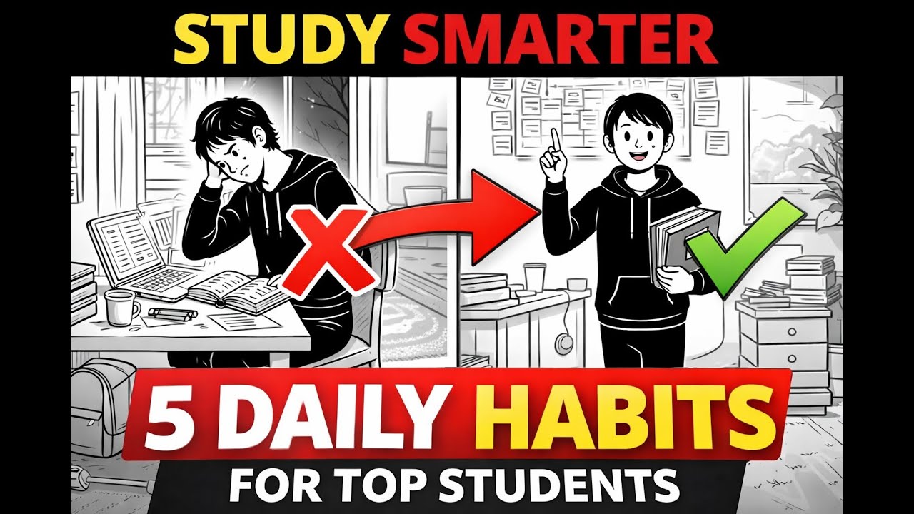 5 Daily Habits That Make Studying Easier (Top Students Use These in 2026)📚🖊️