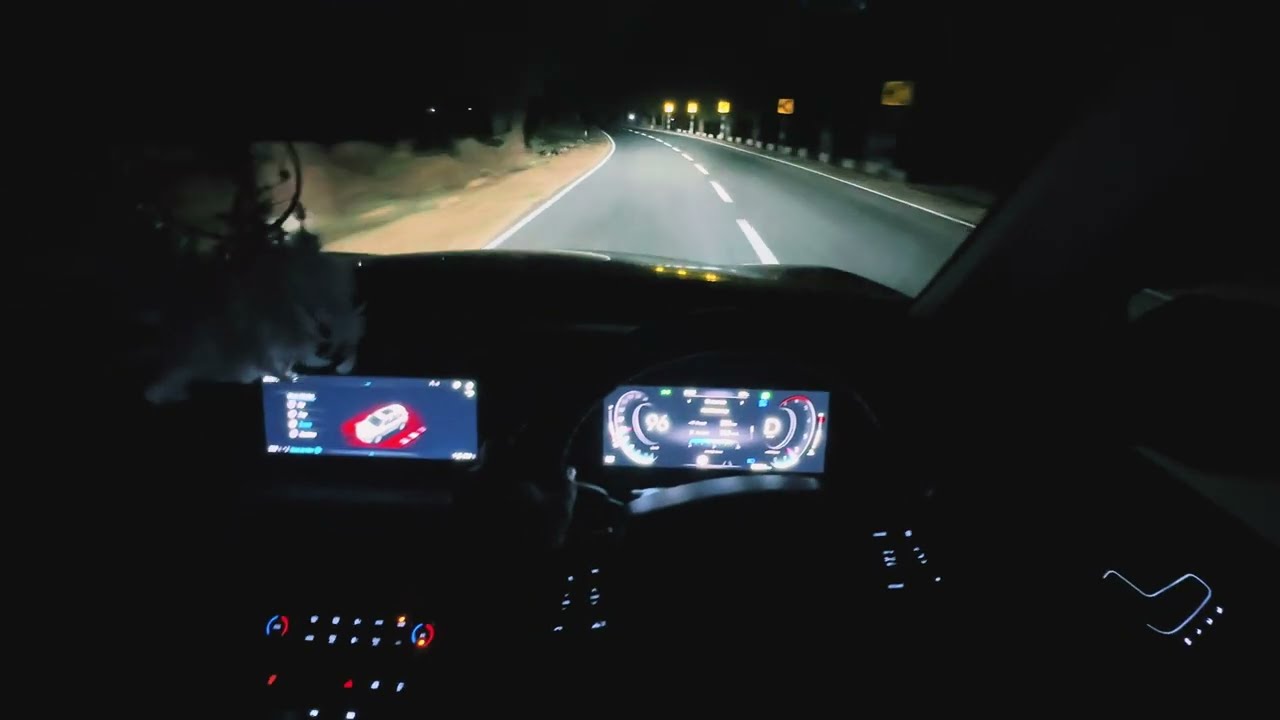 POV Drive | Xuv700 AX7 L | Diesel 2.2 L Auto | Night Drive | Sport (Zoom) Mode | Acceleration 4K