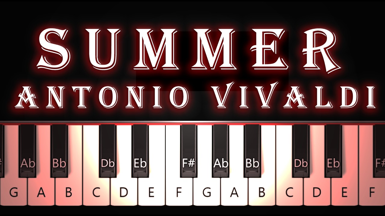 Vivaldi - Summer Piano Tutorial SPEED 210%