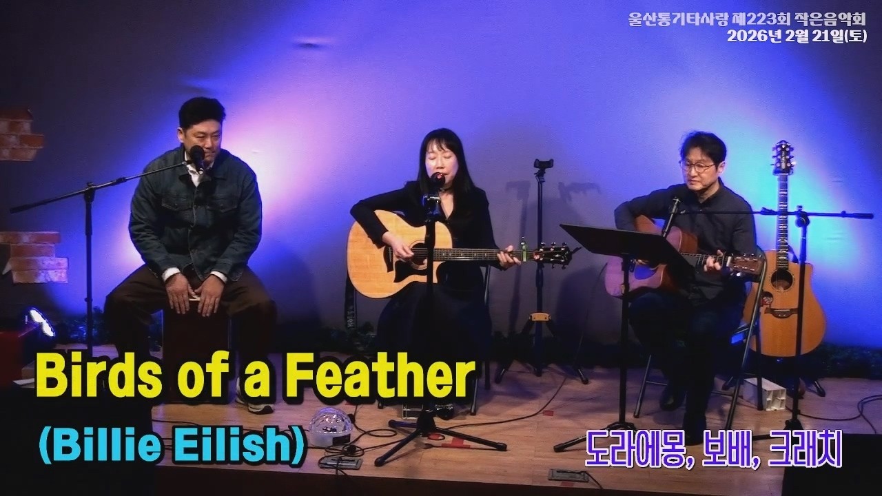 [223회] 09. Birds of a Feather(Billie Eilish) - 도라에몽, 보배, 크래치  #223회 #작은음악회 #울통사 #울산통기타사랑 #울산 #통기타음악