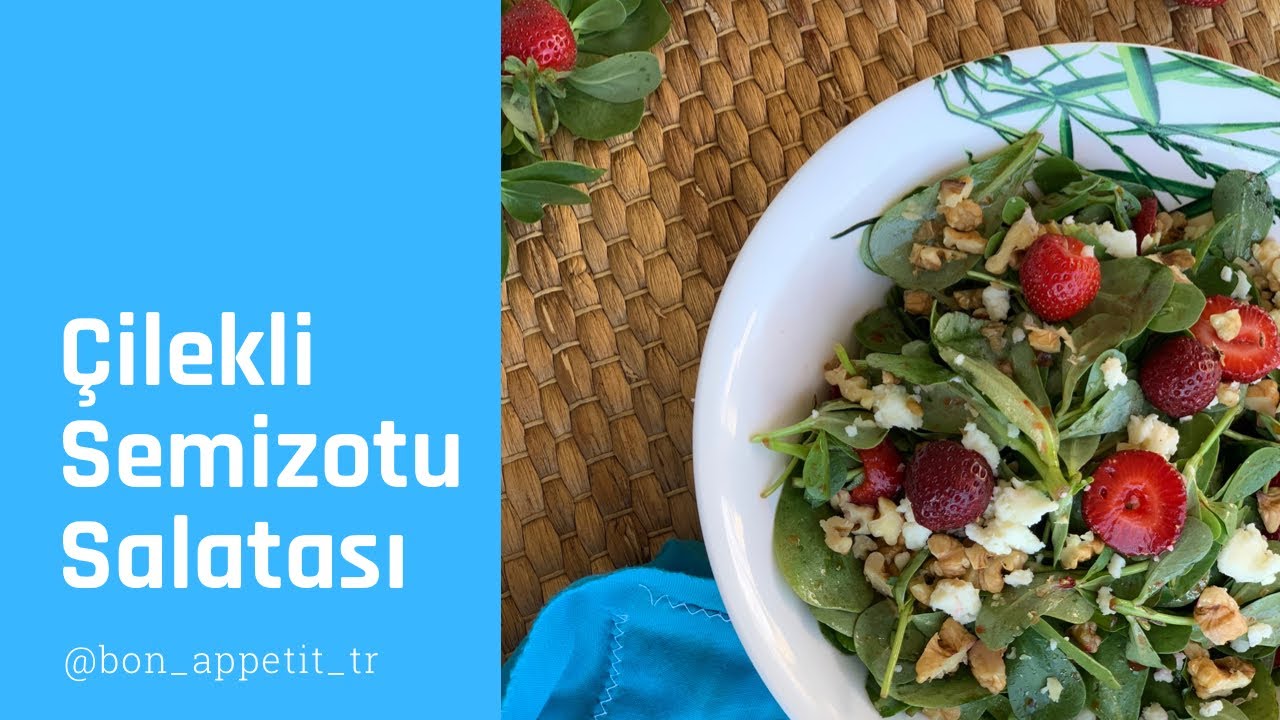 Semizotu Salatası | 🍓Çilekli Semizotu Salatası