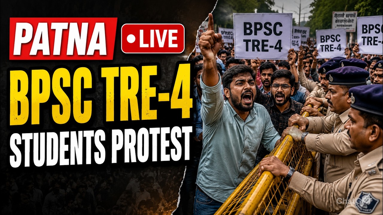 LIVE: BPSC TRE-4 Protest in Patna | Students Clash With Police Over Vacancies