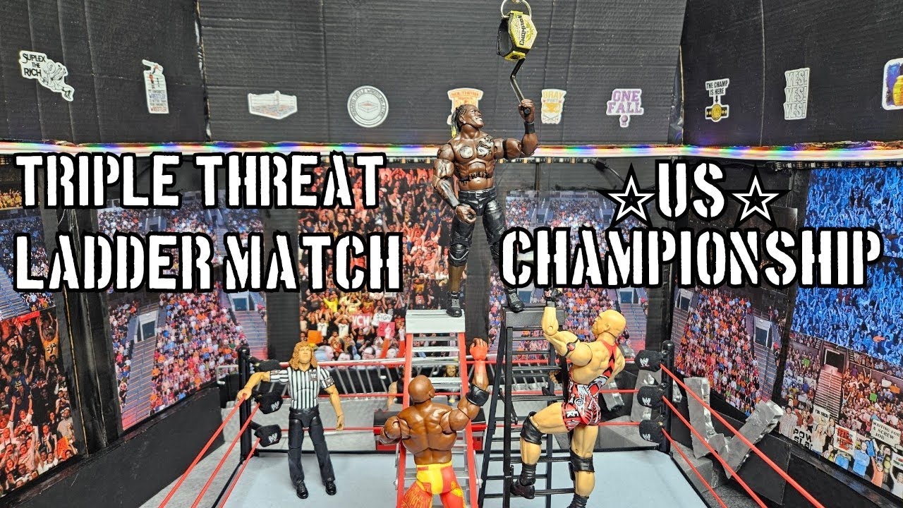 Action Figure Ladder Match For The US Championship #actionfigures #wwe #wrestling
